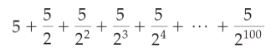 finite geometric series