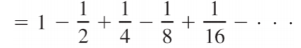 alternating geometric series